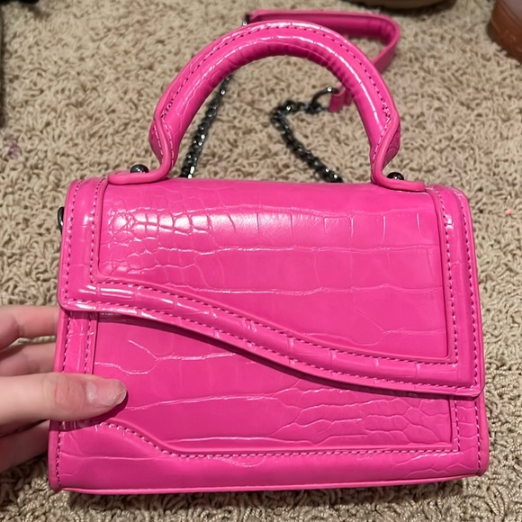 Zara Handbags - Pink Zara alligator print crossbody purse
